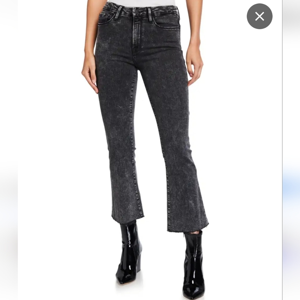 FRAME Le Crop Mini Boot cut acid wash jeans size 32